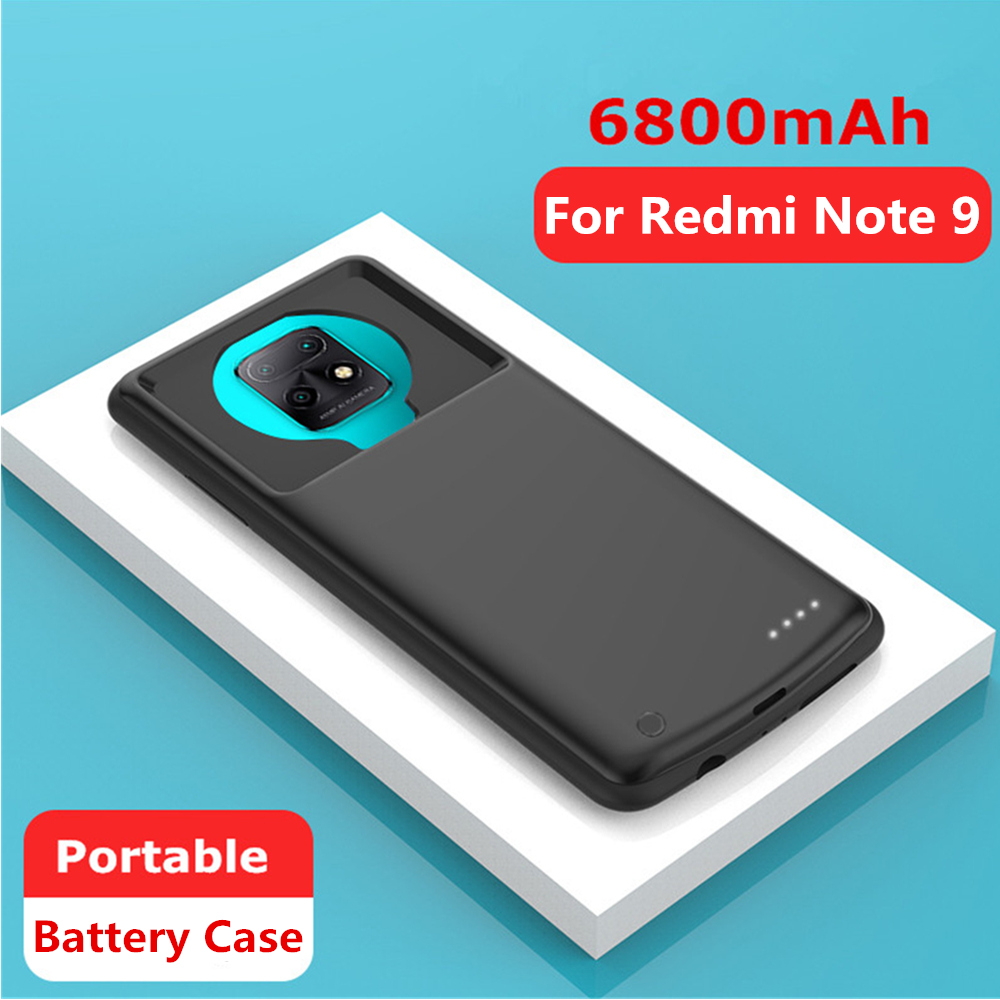 6800mAh Slim Shockproof Battery Charger Case Portable Phone PowerBank For Xiaomi Redmi Note 9 Power Charging Cover
