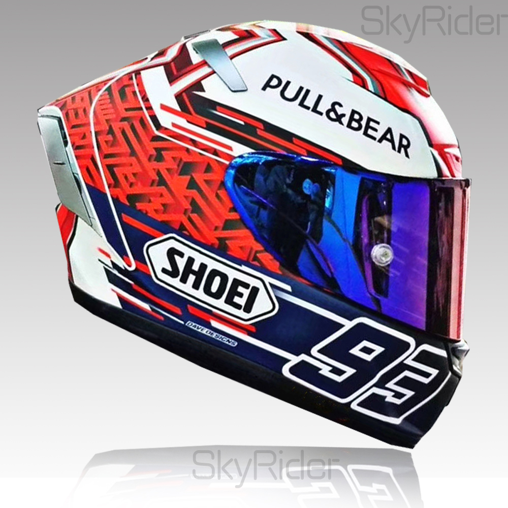 Full Face Motorcycle helmet X14 93 Marquez blue Ant Helmet Riding Motocross Racing Motobike Helmet