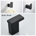 Matte Black SUS 304 Stainless Steel Bathroom Hardware Set Robe Hook Shampoo rack Towel Ring Towel Shelf Bathroom Accessories