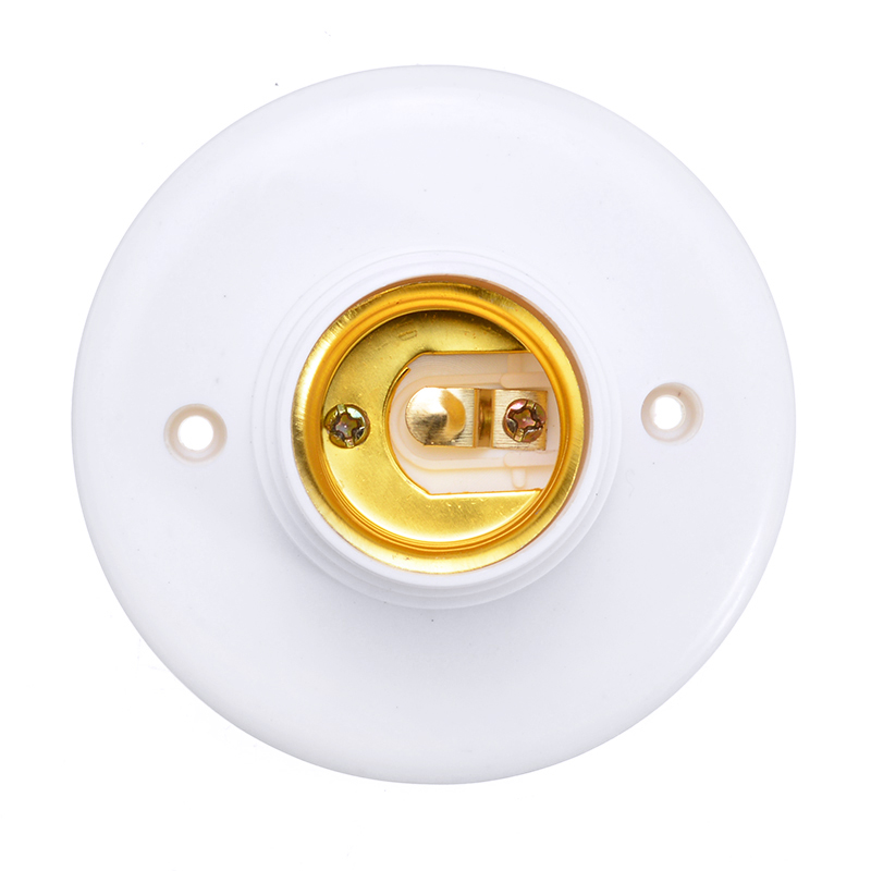10Pcs E27 Plastic Screw Lamp Base Round Lampholder Light Bulb Socket Holder Adapter