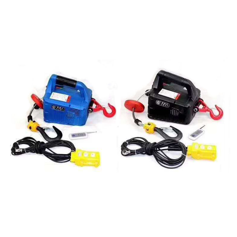 200KG Electric hoist Portable electric hand winch traction block electric steel wire rope lifting hoist towing rope 220V/110V