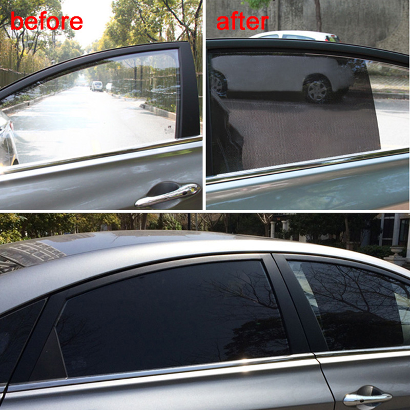 2 Pcs car sunshade stickers, static electricity stickers, sunscreen and heat insulation car window foils, side window sunshade c