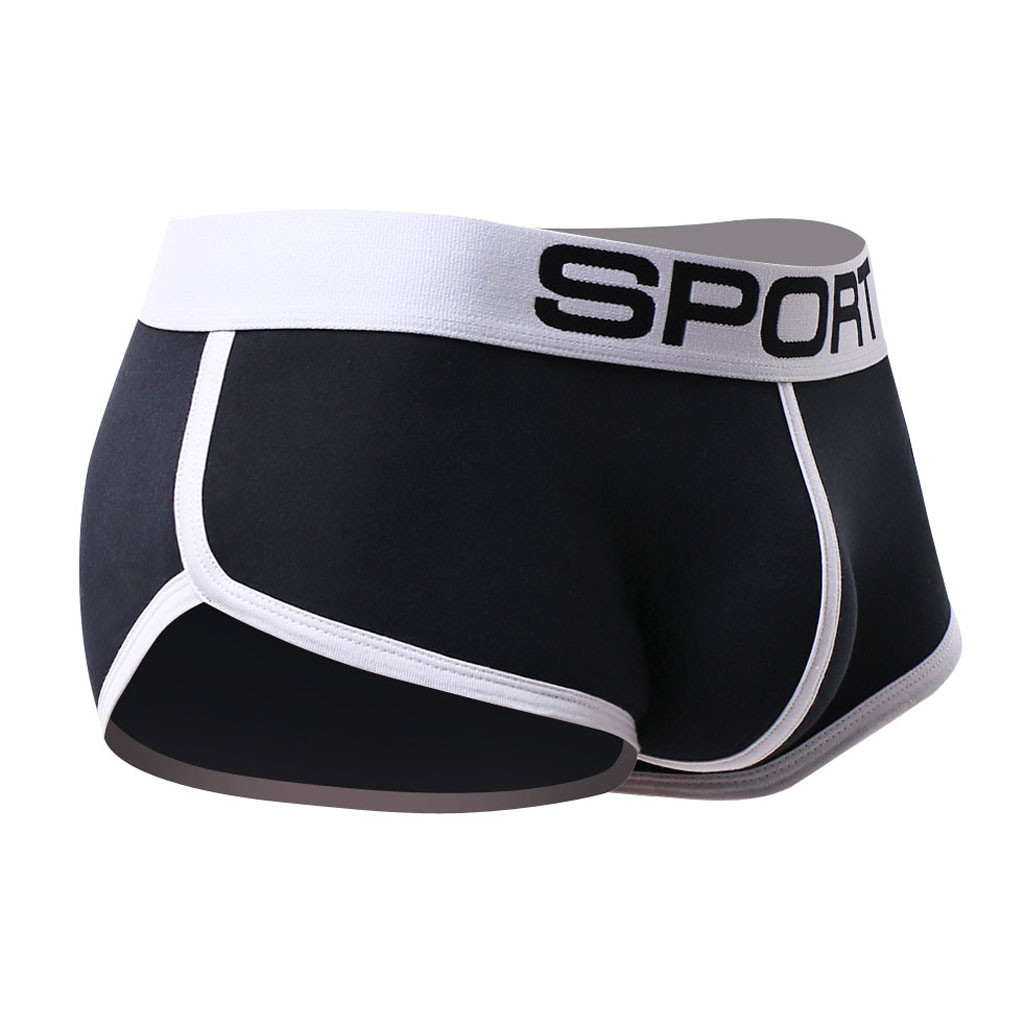 Men Sexy Underwear Shorts Solid Underpants Pouch Soft Cotton Briefs Panties Stylish fashion Comfortable suitable underwear 2020