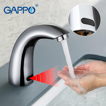 GAPPO Bathroom Automatic Infrared Sensor Faucet Tap Water Saving Inductive Electric Basin Faucet Mixer Sink Faucet Touchless