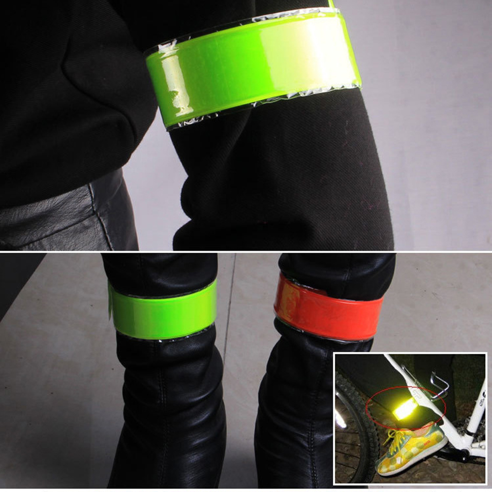 40CM motorcycle Safety clothing reflective strips Reflective Wristband slap band for running riding sports safety visibility