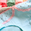 Small fresh culotte enfant fille lovely peach girl underwear Children's cotton underwear kids lace Stitching laciness panties