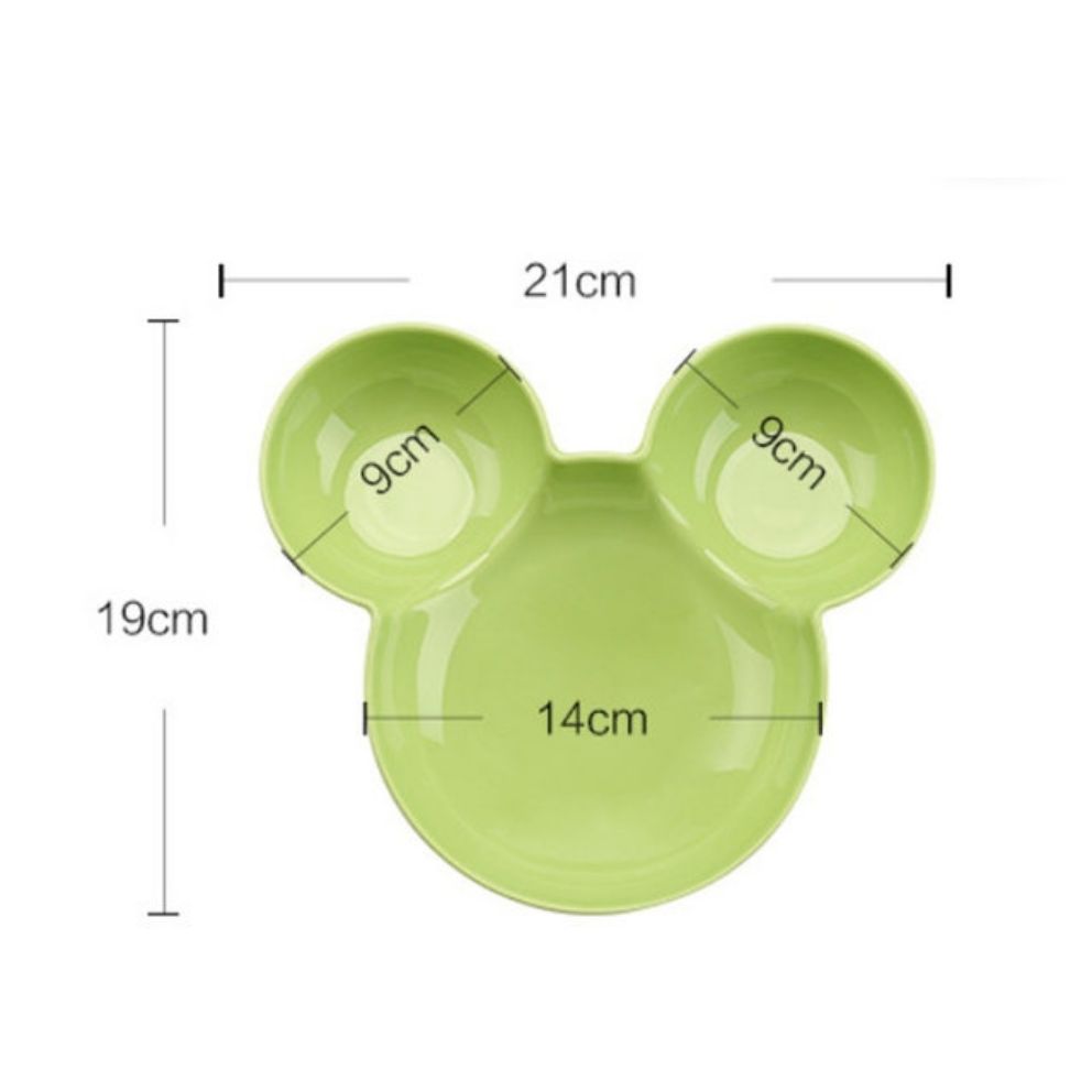 Baby Tableware Set (Bowl + Fork + Spoon) New Children Feeding Cute Mouse Fruit Snack Dishes Kids Tableware Set Baby Bowl Set