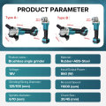 860W 18V 100/125mm Brushless Cordless Impact Angle Grinder with Grinding Disc 4 Speed fr Makita Battery Cutting Machine Polisher