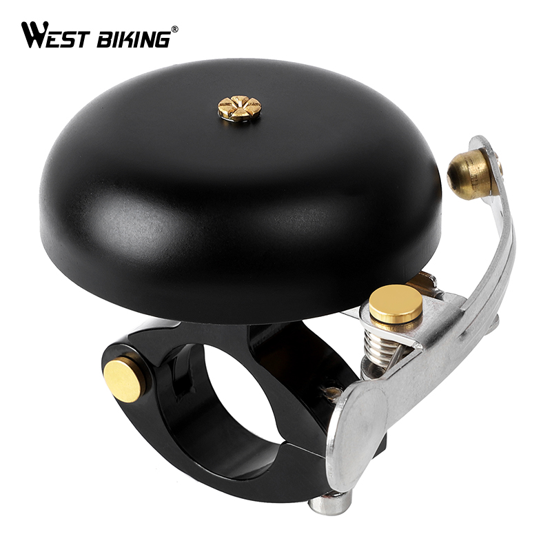 WEST BIKING Bicycle Bell Classical Vintage Safety Alarm Handlebar Bell Ring Sound MTB Road Bike Horn Cycling Bicycle Accessories