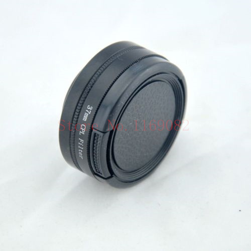 3 in 1 37mm CPL Polarizer Lens Filter + Adapter + Protective Cap for Gopro Hero 3 3+ with trackingnumber