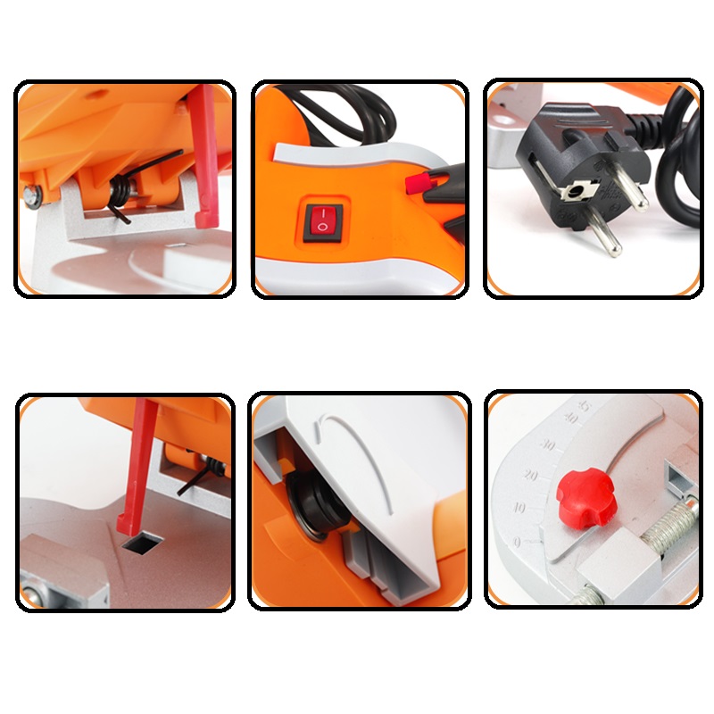 XCAN Mini Cutting Saw 110V/220V Table Bench Saw with 3/8" Saw Blade Cut Off Saw Machine Power Tool For Metal Wood Plastic