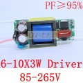 10pcs 6-10x3w Constant Current Led Driver, 85-277V 600ma 6x3w 8x3w 9x3w 10x3w 20W Power Supply For LED Lamp light Transformer