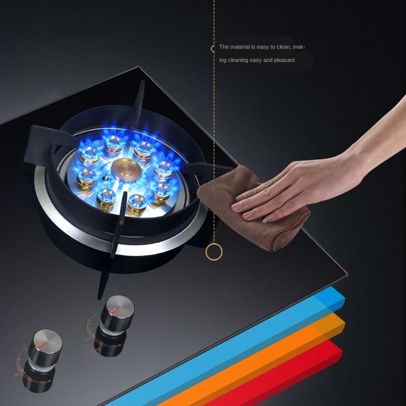 Fierce gas stove Double stove Embedded gas stove Household Natural gas liquefied gas stove Cooker cooktop gas cooktop