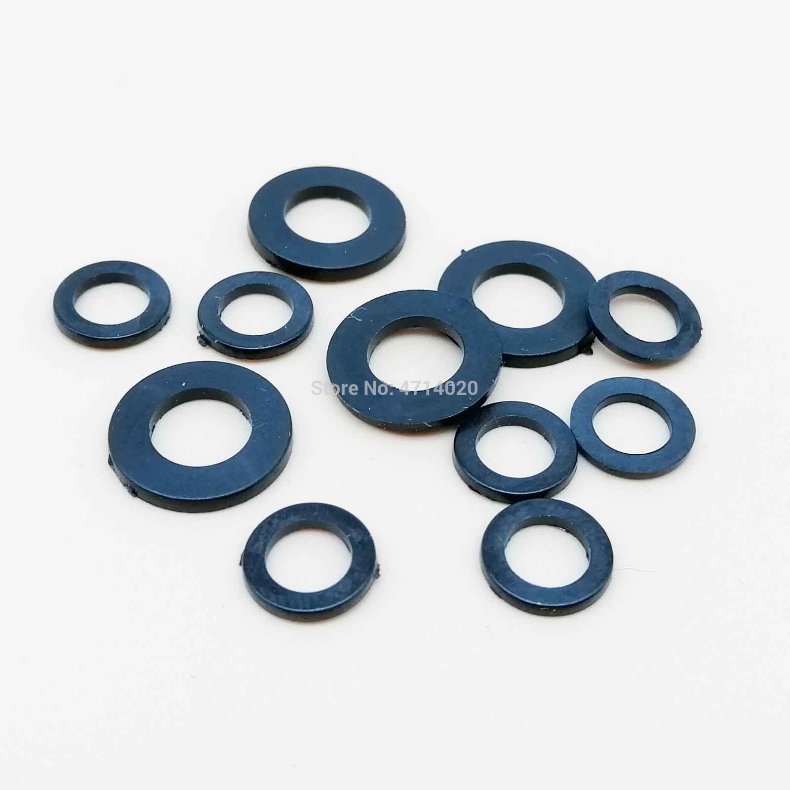 100pcs M1.5 M2 M2.5 M3 M4 M5 M6 M8 M10 M12 White Black Plastic Nylon Flat Washer Plane Spacer Insulation Gasket Ring For Screw