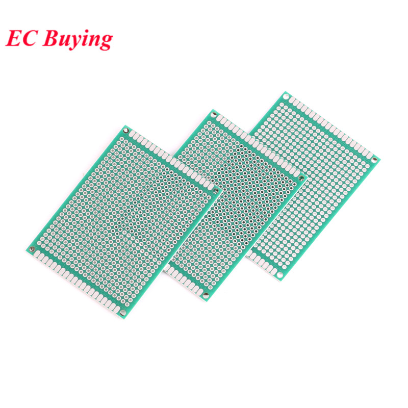 5pcs 6x8cm Double Side Prototype PCB Universal Printed Circuit Board DIY For Arduino 2.54mm Glass Fiber 6*8cm 60x80mm 60*80mm