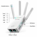 PIXLINK 300Mbps Wireless Routers WiFi Signal Repeater Extender/AP/Router Mode Mini Home Long Rang 4 External Antennas Easy Setup