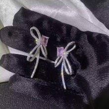 Pink Micro Set Zircon Earrings
