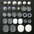 BoYuTe Wholesale White Transparent Soft Silicone Anti-Pain Ear Clip Pad Earrings Accessories DIY Jewelry Findings Components