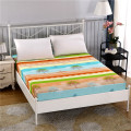LAGMTA 1pc 100% Cotton Printing Cartoon Plant Plaid Fitted Sheet Mattress Cover Four Corners With Elastic Band Bed Sheet