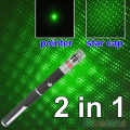 5mw 532nm 2 in 1 Visible Beam Light Star Cap Projector Green Laser Pointer Pen