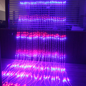 3m x 3m 320LED Christmas Wedding Party Background Holiday Running Water Waterfall Water Flow Curtain LED Light String Waterproof