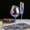 Creative personality Ion plated household lead-free red wine glass cups wine glass high-end crystal cocktail glass