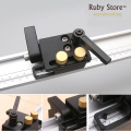 Flip Stop for 45mm T-Track with Adjustable Scale Mechanism, Miter Sled for Table Saw