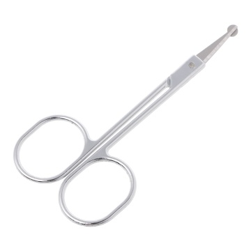 Makeup Stainless Steel Eyebrow Round Tips Scissors Facial Trimming Beauty
