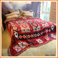 Brightly Colored Big Size Bohemian Blanket with Tassel