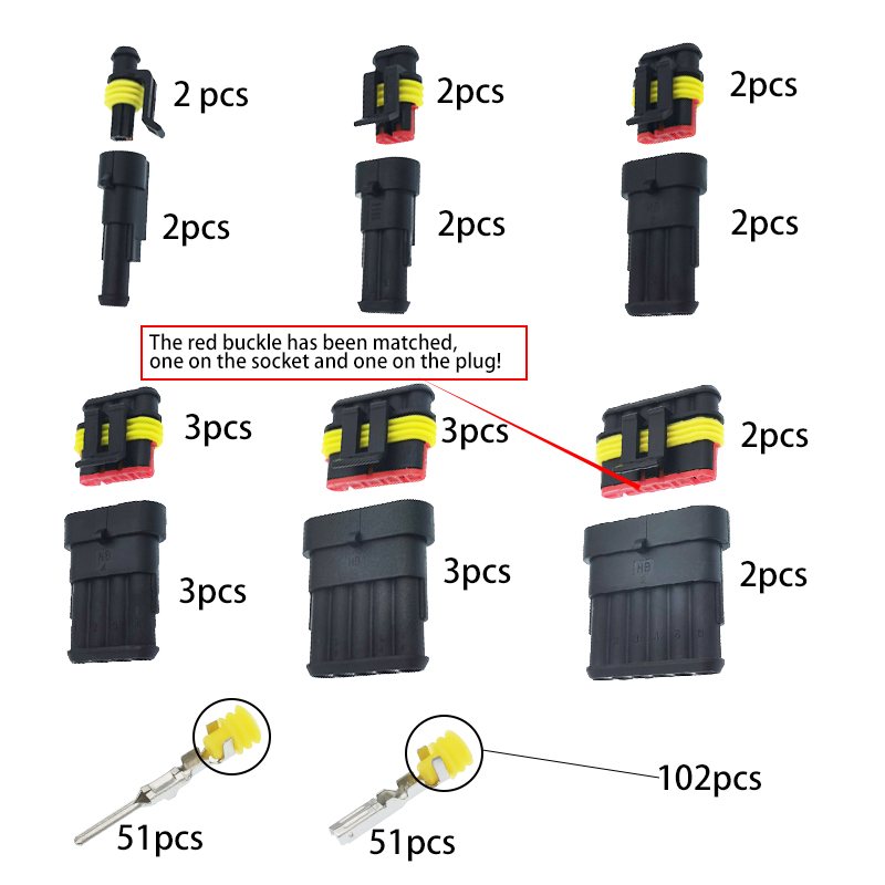 232pcs waterproof connector 1/2/3/4/5/6 Pin 14 sets of car cable connector truck wiring harness, SN-48B, YE-FS01 tool pliers