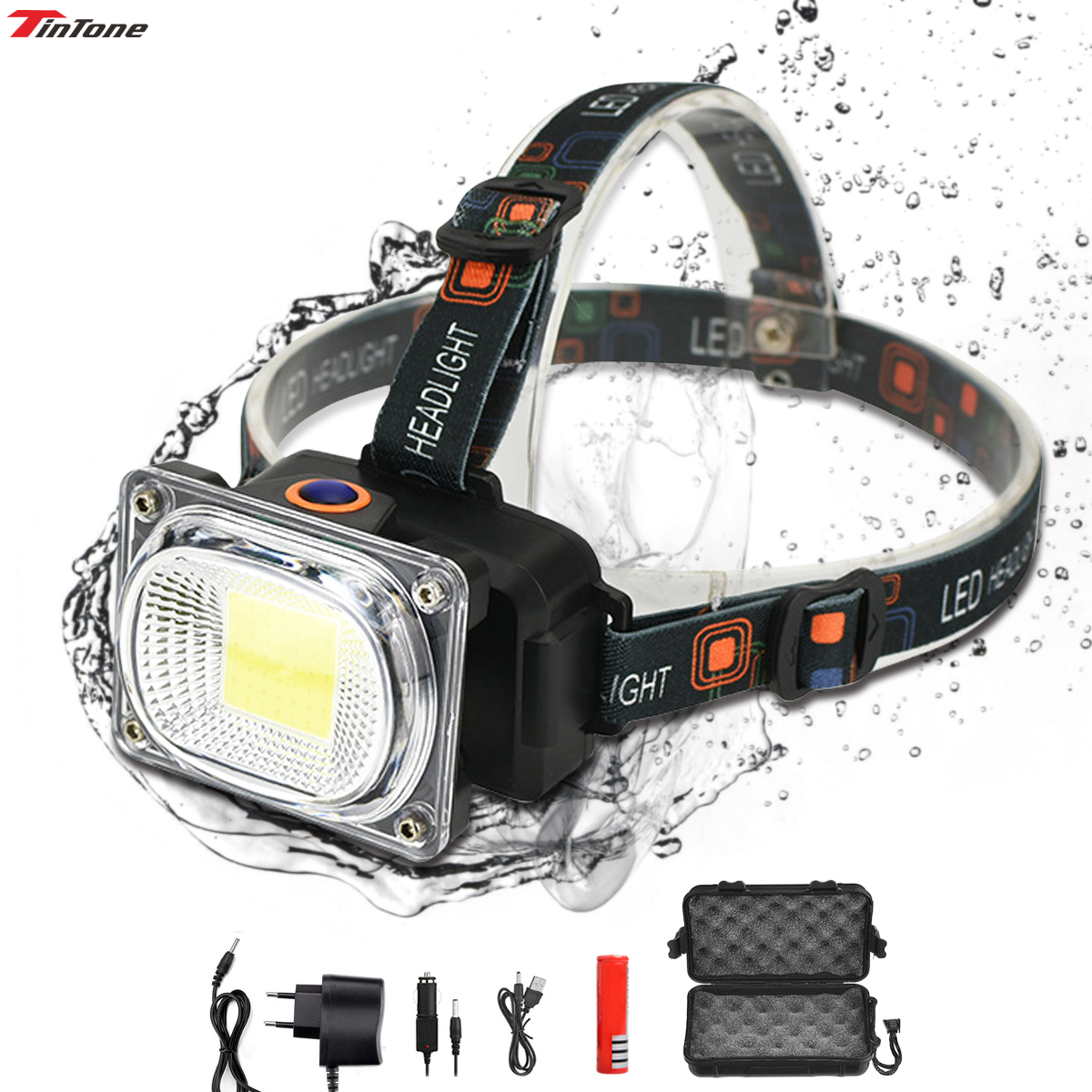6000LM Bright COB LED Headlamp Outdoor Camping Fishing WorkLight Portable Searchlight lantern 2021