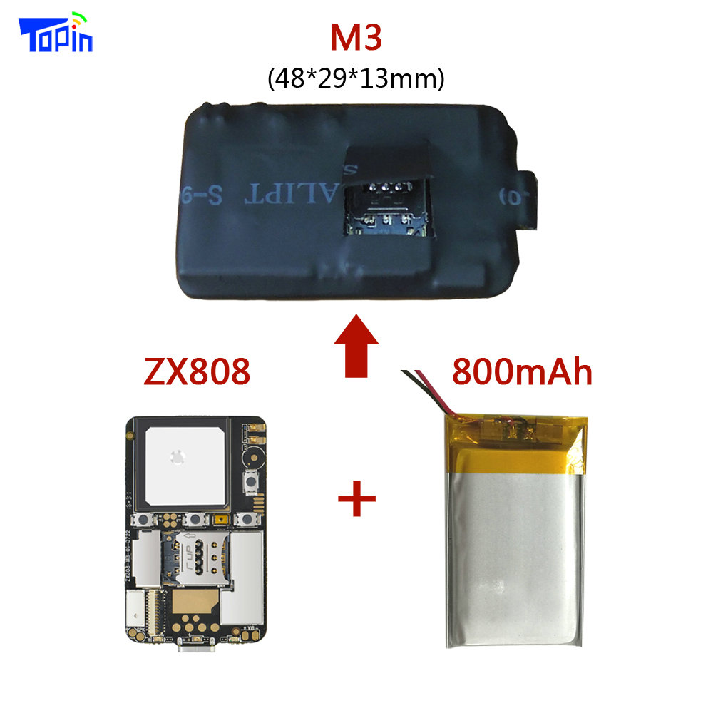 M3 Super Mini 3G GPS Tracker WCDMA Network Wireless Personal Tracking Device Free APP Web Google Maps ZX808 PCBA Inside Hot