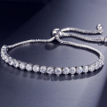 Women's fashion adjustable chain bracelets cubic zirconia rose gold love gift luxury shiny jewelry