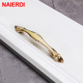 NAIERDI Amber Yellow European Cabinet Handles Aluminum Alloy Door Kitchen Knobs Cabinet Pulls Drawer Knobs Wardrobe handle