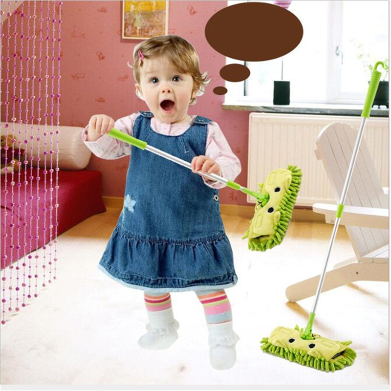 Kids Mop Stretchable Floor Cleaning Tools Children Broom Dustpan Play-house Toys Gift Kids Housework Play Toy