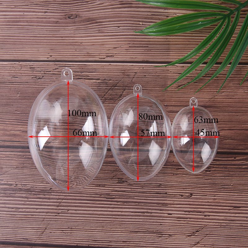 3Sizes DIY Bath Bomb Mold Plastic Clear Mould Reusable Eggs Shape Crafting Home Hotel Decor For Christmas Gift Bath Care Tool