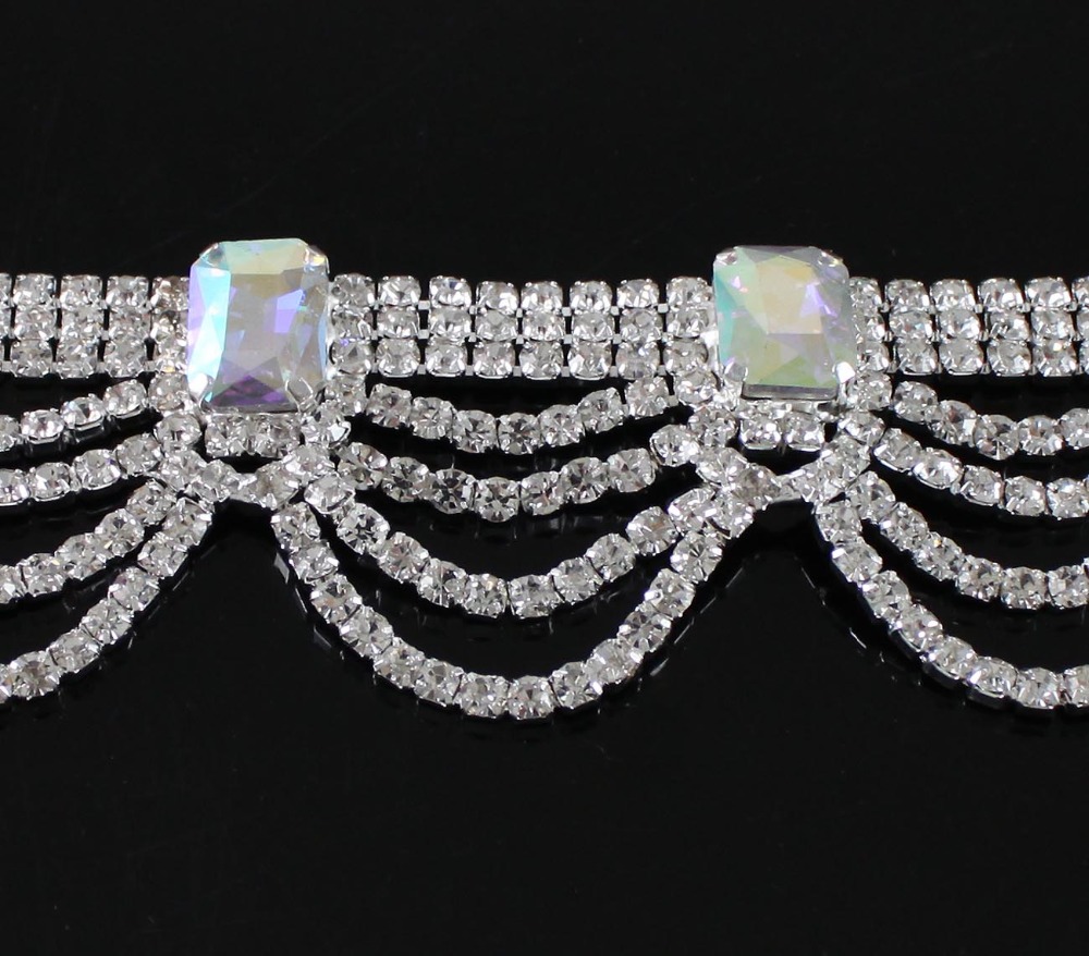 10Yards AB Crystal Rhinestone Chain Trim Diamond Trimming Luxury For Wedding Belt