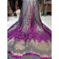 French Tulle Lace Fabric Exquisite Sequin Lace Fabric High Quality African Sequin Lace Fabric for Evening Party Dress Sewing