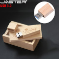 JASTER USB3.0+box (1 PCS free LOGO) Wood maple usb flash drive pendrive 4GB 16GB 32GB 64GB memory stick customer LOGO