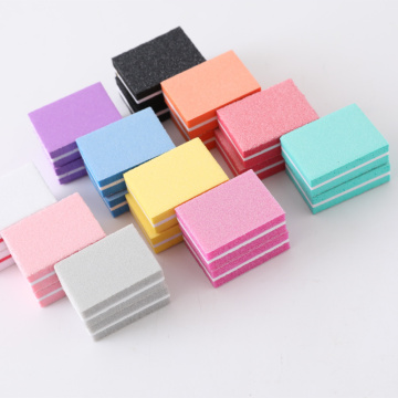 10/20pcs/Lot Double-Sided Mini Nail File Buffer Blocks Colorful Sponge Nail Polish Sanding Strips Nail Polishing Manicure Tools