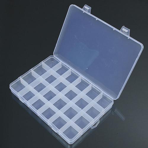 24 Compartments Plastic Pill Box Case Jewelry Bead Storage Container Medicine Storage Box Pill Case Dispenser