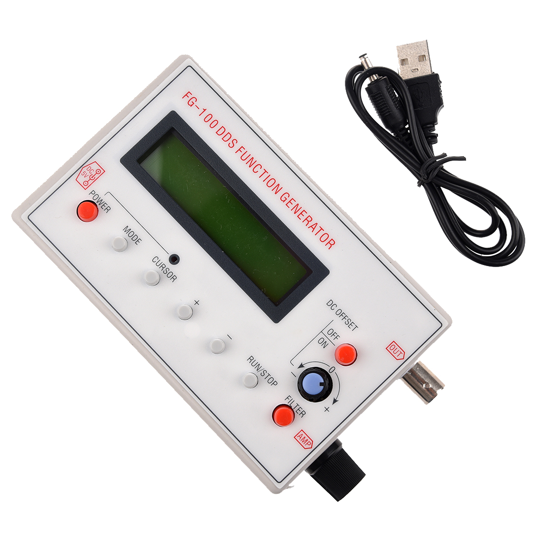 1HZ-500KHz DDS Function Signal Generator Module Sine+e+Square Wave +case