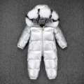 Real Fur Collar Kids Winter Down Coat Baby Girls Boys Warm Jumpsuit Outerwear Clothes Winter -30 Degrees Children Thick Snowsuit