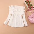 Baby Toddler Teenager Shirts Clothes Children's Clothing Spring Fall Kids Long-sleeve School White Lace Girls Blouses Shirt Tops