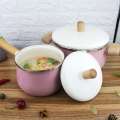HOMETREE 1Pcs Cast Iron Enamel Pot Stew Thick Pig Iron Uncoated Porridge Increase Stew Pot Soup Stew Soup Stock Pots H1011