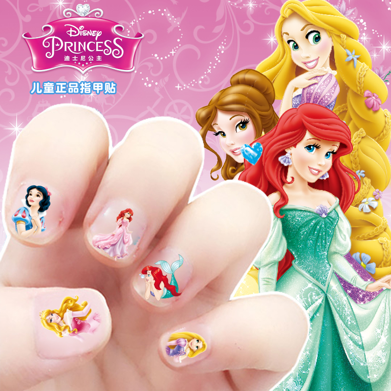 5 pcs/Lot disney princess makeup toys nail stickers sophia frozen elsa anna mickey minnie kids earring decal girl decor manicure