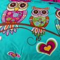 100% Cotton 3d owl Bedding set for kids boys king queen twin size bed sheet set bed linen duvet cover pillowcase