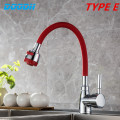 Zinc Alloy Silica Gel Nose Any Direction Kitchen Faucet Cold and Hot Water Mixer Torneira Cozinha Crane Single Handle Tap DOODII