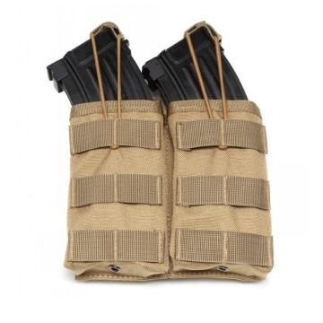 Tactical MOLLE Double Open-Top Mag Pouch for AR M4 M6 HK416 Magazines CP ACU