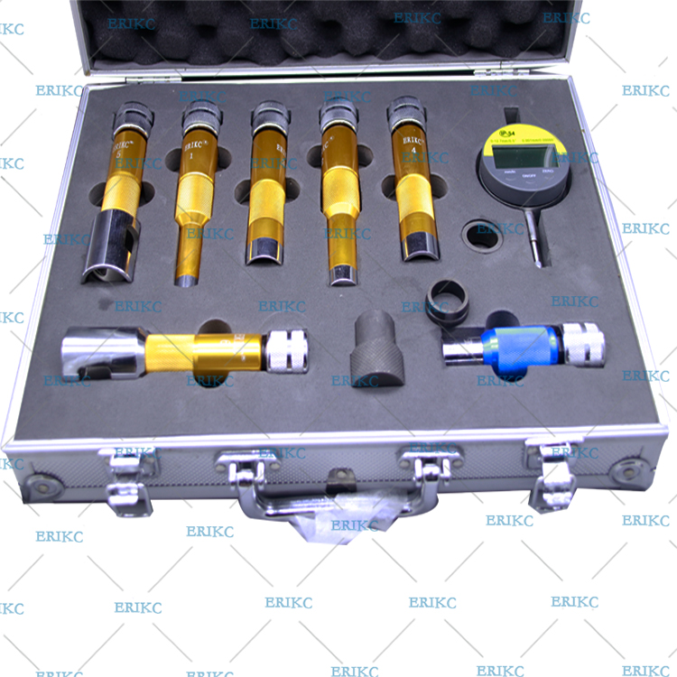 ERIKC common rail injector shims Lift measuring instrument E1024007, injector nozzle washer space testing tools sets